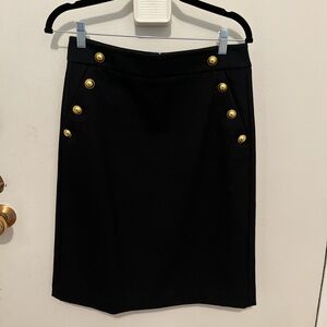 LOFT Sailor Pencil Skirt w/Gold Buttons | Sz. 6 | Gently used